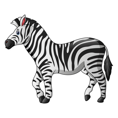Jungle Safari Striped Zebra Transparent Sticker